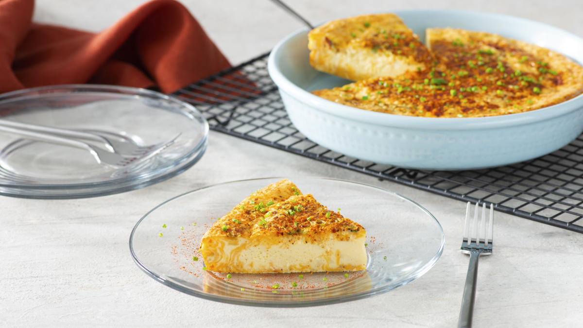 Spicy Cheddar Crustless Quiche